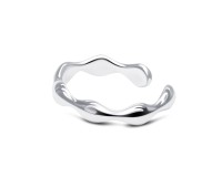 Wave Curved Silver Ear Cuff EC-1318